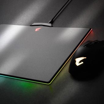 RGB AORUS P7 Fusion коврик для мыши от Gigabyte с подсветкой
